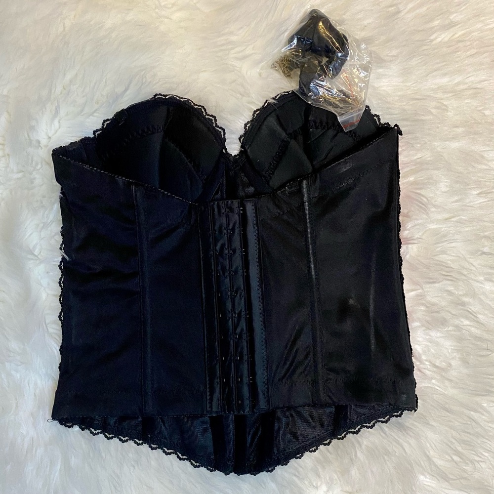 New! Sexy Printed Corset with Rhinestones - Picture 3 of 6
